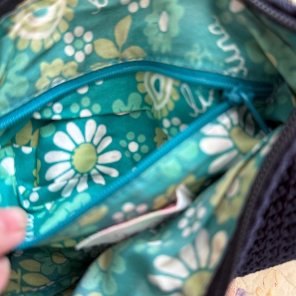 Navy Crochet Hand Shoulder Bag Silver Hardware Boho Chic Y2K - Picture 7 of 15